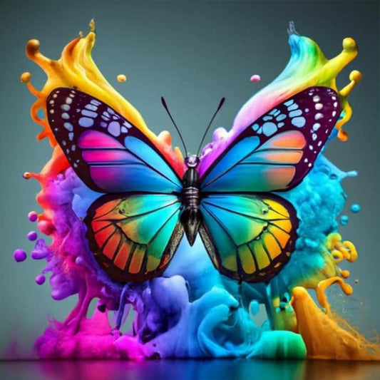 Butterfly¡¤Color - Full Round Drill Diamond Painting 30*30CM