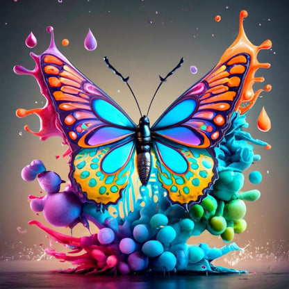 Colorful Butterfly¡¤Colorful Mist - Full Round Drill Diamond Painting 30*30CM