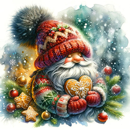 Cookie Gnome - Full Round Drill Diamond Painting 40*40CM