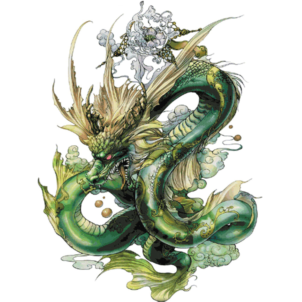 Qinglong - 14CT Stamped Cross Stitch 80*110CM(Joy Sunday)