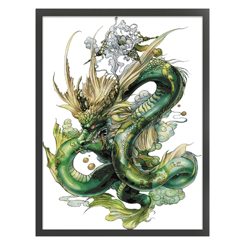 Qinglong - 14CT Stamped Cross Stitch 80*110CM(Joy Sunday)