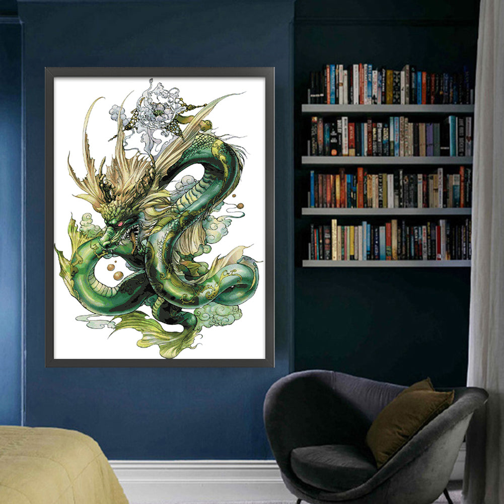 Qinglong - 14CT Stamped Cross Stitch 80*110CM(Joy Sunday)