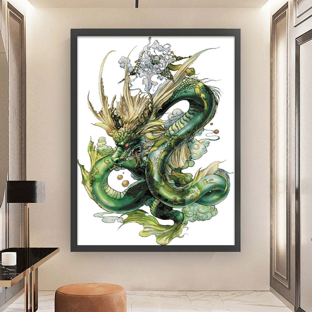 Qinglong - 14CT Stamped Cross Stitch 80*110CM(Joy Sunday)