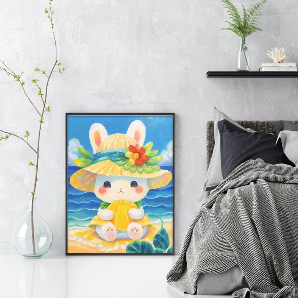 Seaside Bunny - 11CT Stamped Cross Stitch 40*55CM(Joy Sunday)