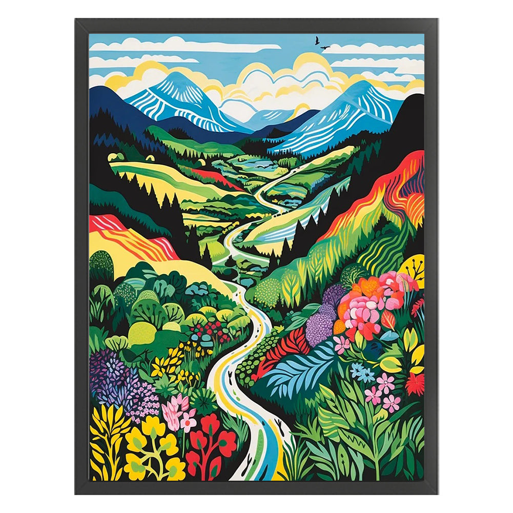 Mountain River - 11CT Stamped Cross Stitch 40*55CM(Joy Sunday)