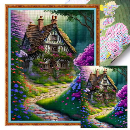 House In The Woods - 16CT Stamped Cross Stitch 45*60CM(Joy Sunday)