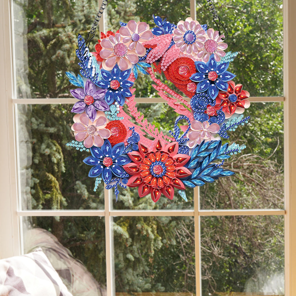 Special Shaped Diamond Painting Wreath Ornament for Home Window Door Decor (#3)