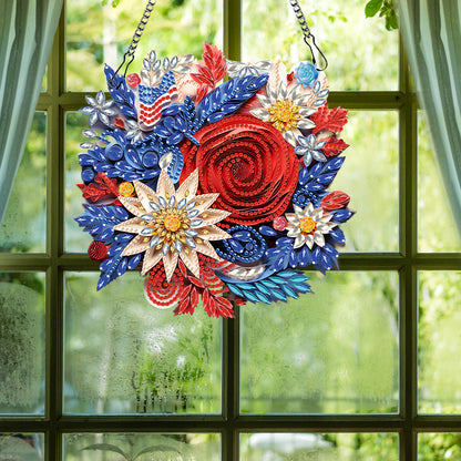 Special Shaped Diamond Painting Wreath Ornament for Home Window Door Decor (#5)