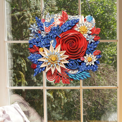 Special Shaped Diamond Painting Wreath Ornament for Home Window Door Decor (#5)