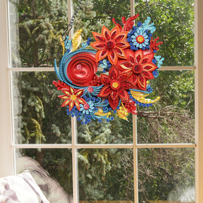 Special Shaped Diamond Painting Wreath Ornament for Home Window Door Decor (#6)