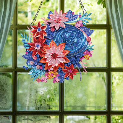 Special Shaped Diamond Painting Wreath Ornament for Home Window Door Decor (#7)