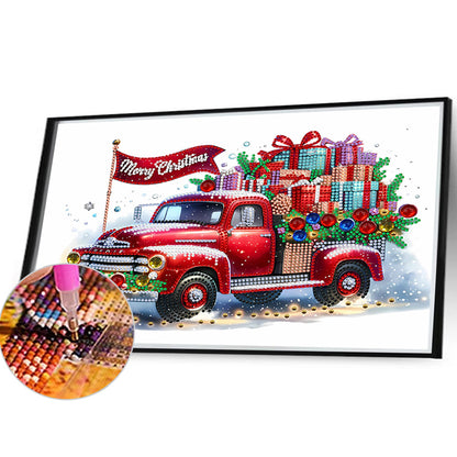 Christmas Car - Special Shaped Drill Diamond Painting 40*30CM