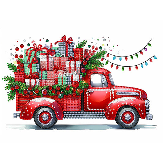 Christmas Car - Special Shaped Drill Diamond Painting 40*30CM