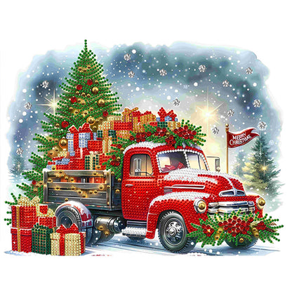 Christmas Car - Special Shaped Drill Diamond Painting 40*30CM