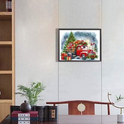 Christmas Car - Special Shaped Drill Diamond Painting 40*30CM