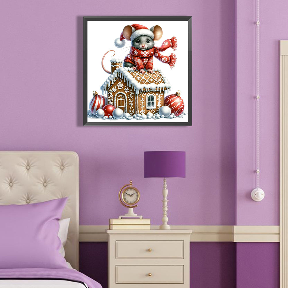 Cookie House Mouse - Full Round Drill Diamond Painting 40*40CM