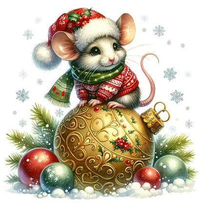 Mouse On Ball - Full Round Drill Diamond Painting 40*40CM