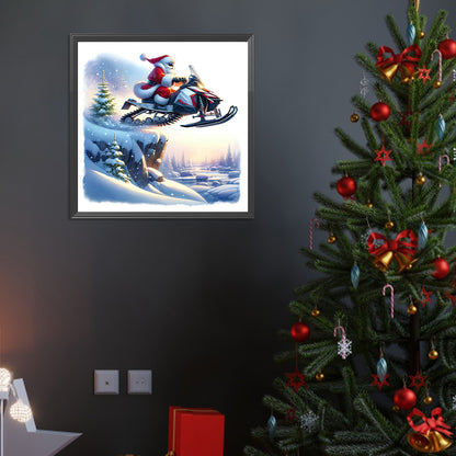 Sleigh Santa - Full Round Drill Diamond Painting 40*40CM