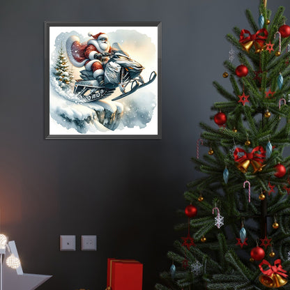 Speeding Santa Claus - Full Round Drill Diamond Painting 40*40CM