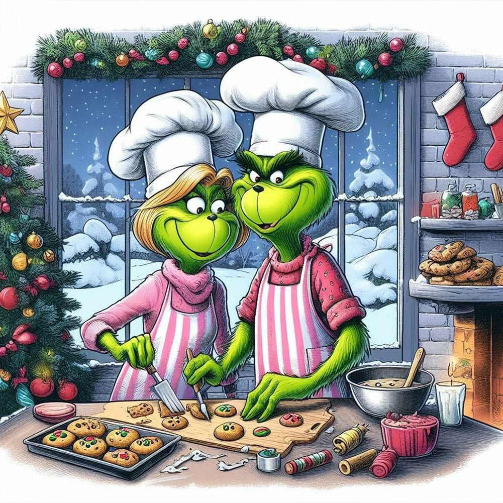 Grinch - Full Round Drill Diamond Painting 40*40CM