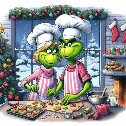 Grinch - Full Round Drill Diamond Painting 40*40CM