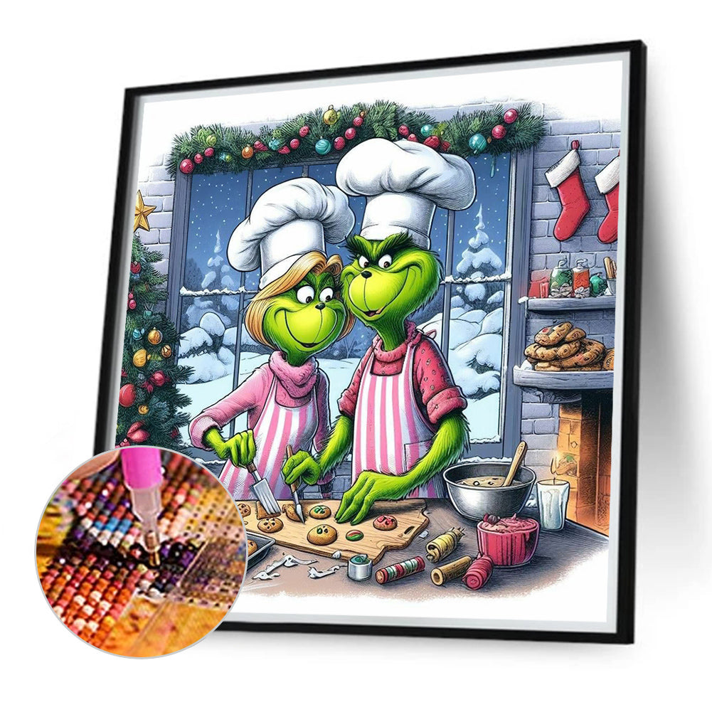 Grinch - Full Round Drill Diamond Painting 40*40CM