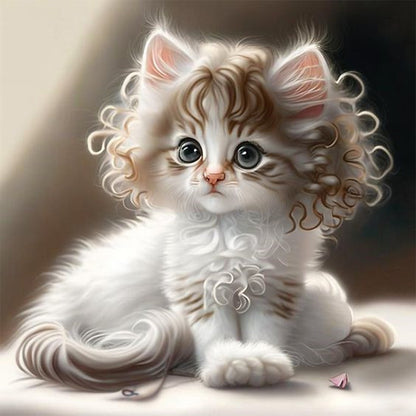 White Cat - Full Square Drill Diamond Painting 30*30CM