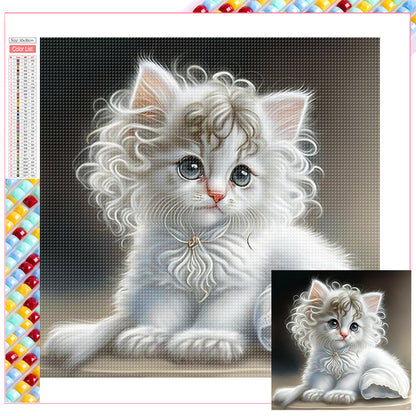 White Cat - Full Square Drill Diamond Painting 30*30CM