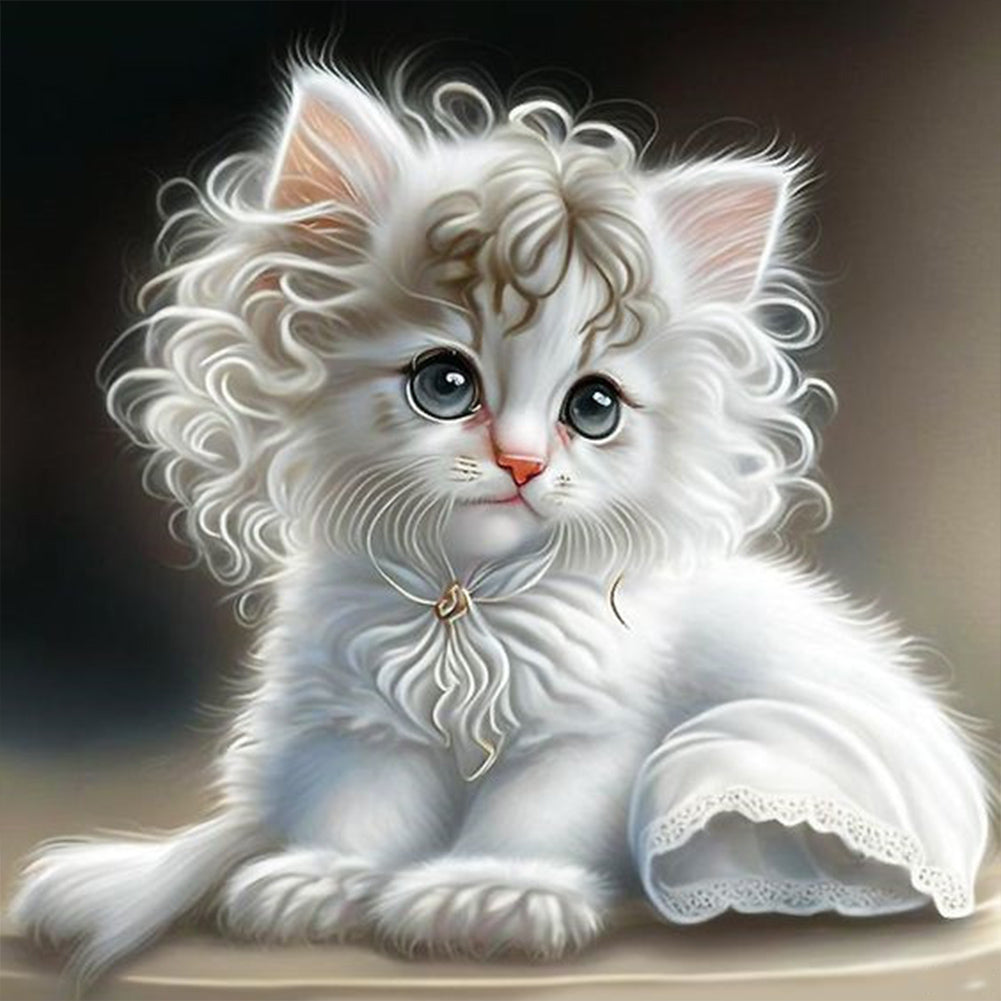 White Cat - Full Square Drill Diamond Painting 30*30CM