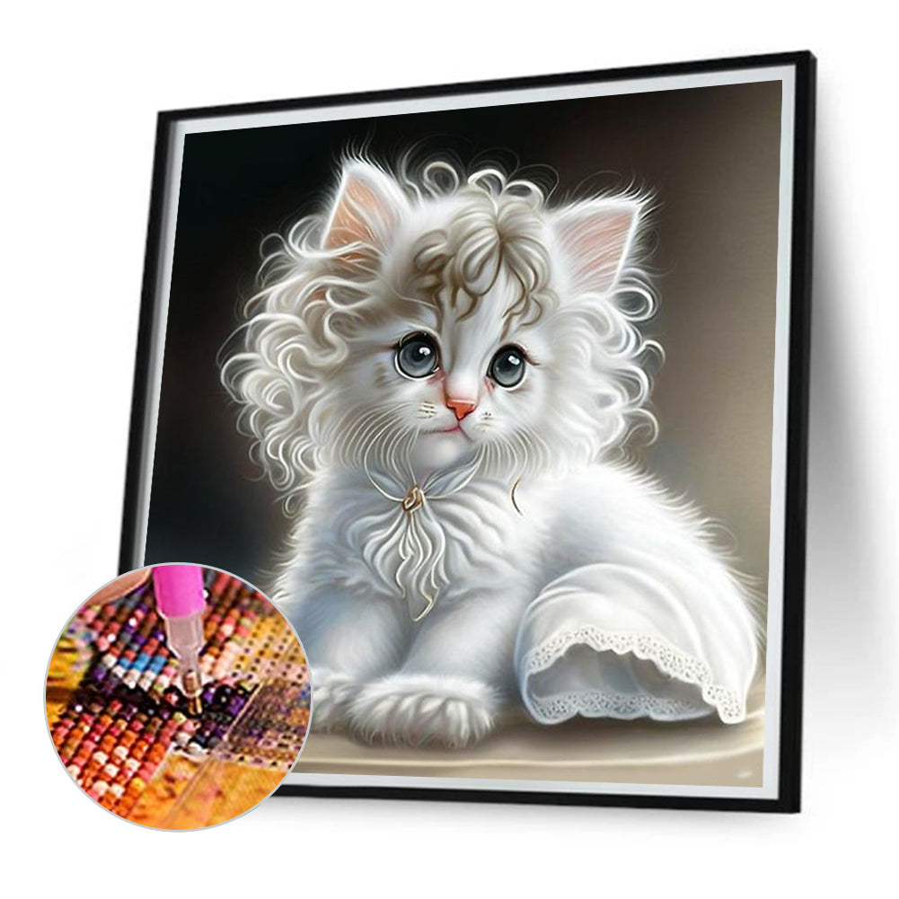 White Cat - Full Square Drill Diamond Painting 30*30CM