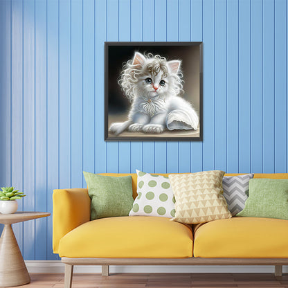 White Cat - Full Square Drill Diamond Painting 30*30CM