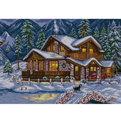 Warm Winter - 14CT Stamped Cross Stitch 55*40CM(Joy Sunday)