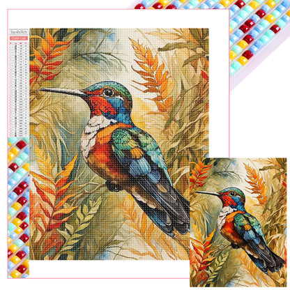 Bird In Reeds - Full Square Drill Diamond Painting 35*45CM