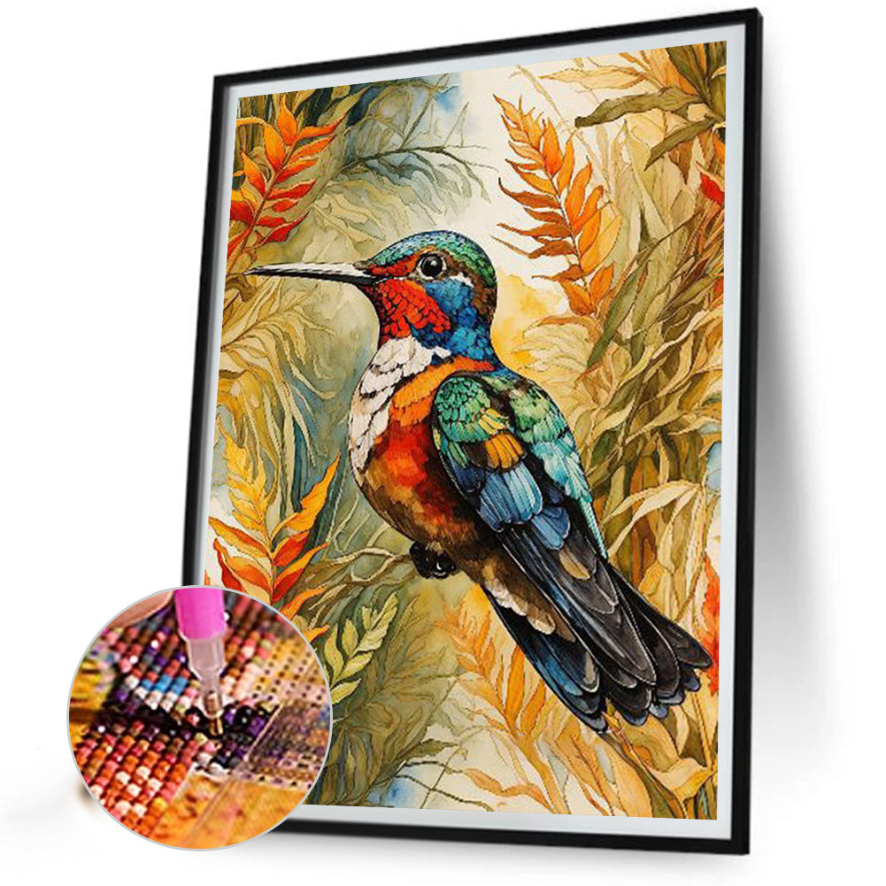 Bird In Reeds - Full Square Drill Diamond Painting 35*45CM