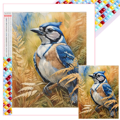 Bird In Reeds - Full Square Drill Diamond Painting 35*45CM