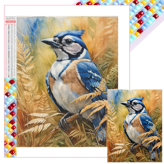 Bird In Reeds - Full Square Drill Diamond Painting 35*45CM