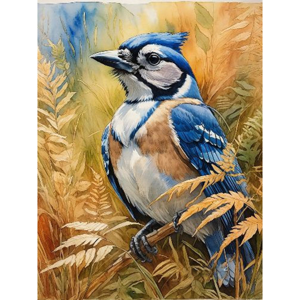 Bird In Reeds - Full Square Drill Diamond Painting 35*45CM