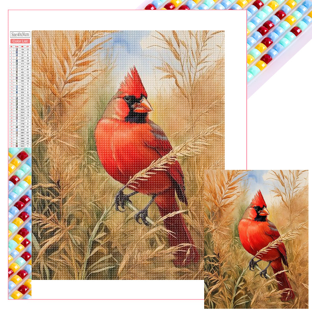 Bird In Reeds - Full Square Drill Diamond Painting 35*45CM