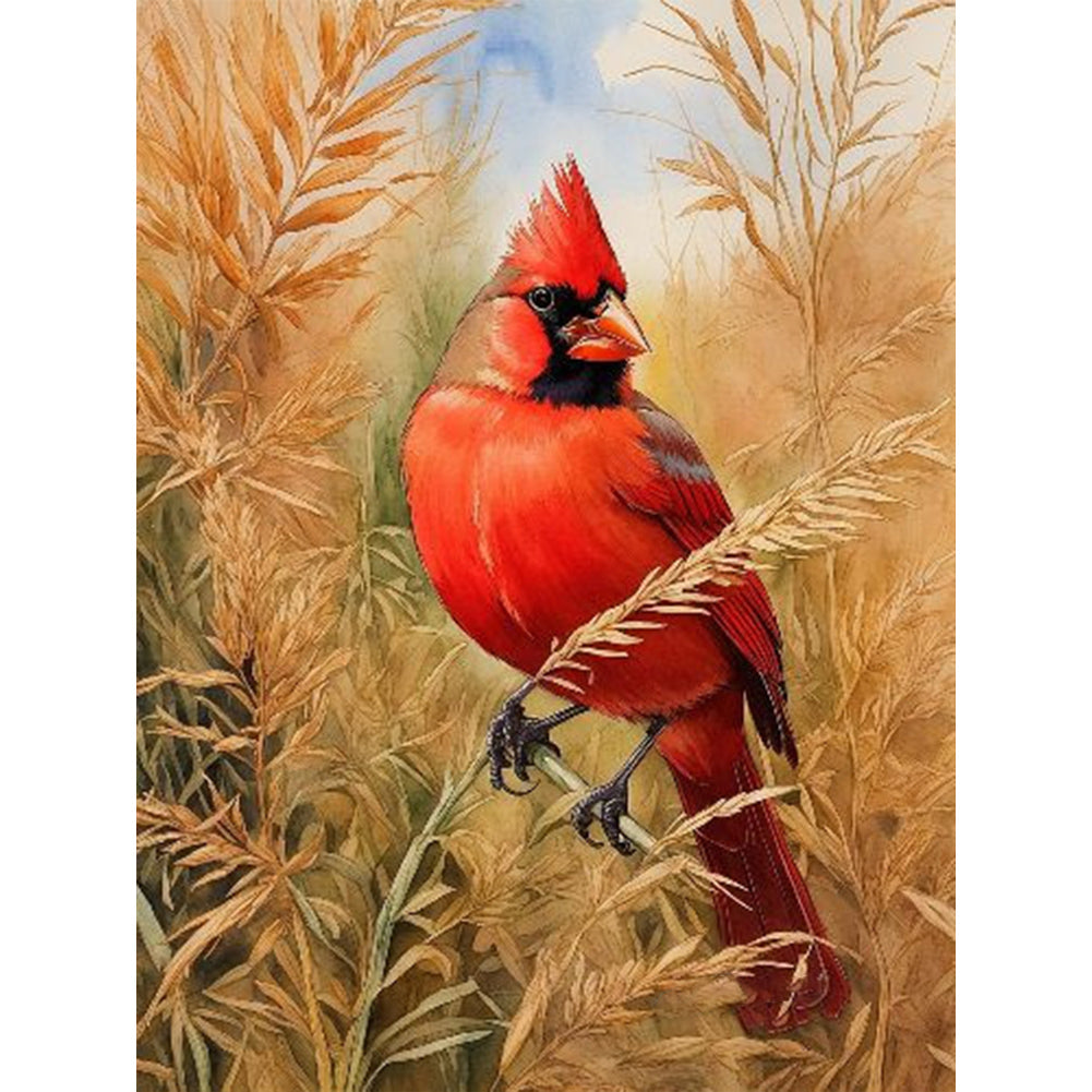 Bird In Reeds - Full Square Drill Diamond Painting 35*45CM