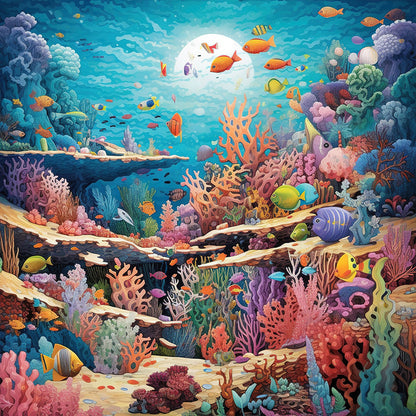 The Underwater World - Full Round Drill Diamond Painting 30*30CM
