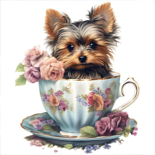 Teacup Puppy - Full Round Drill Diamond Painting 30*30CM