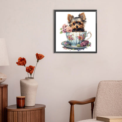 Teacup Puppy - Full Round Drill Diamond Painting 30*30CM