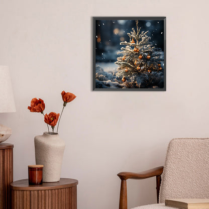 Winter Snow Scene - Full Round Drill Diamond Painting 30*30CM