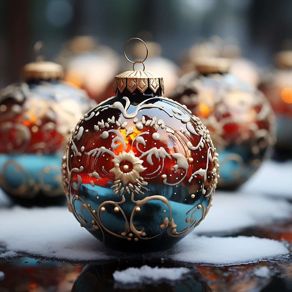 Winter Snow Scene - Full Round Drill Diamond Painting 30*30CM