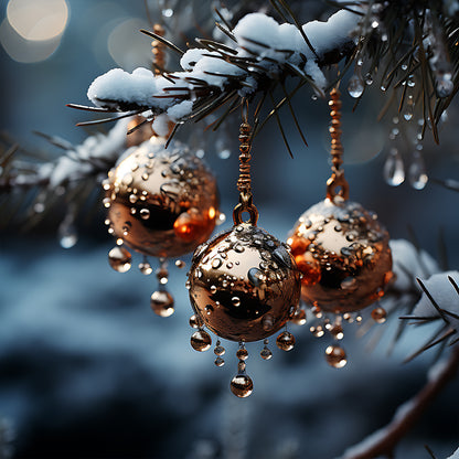 Winter Snow Scene - Full Round Drill Diamond Painting 30*30CM