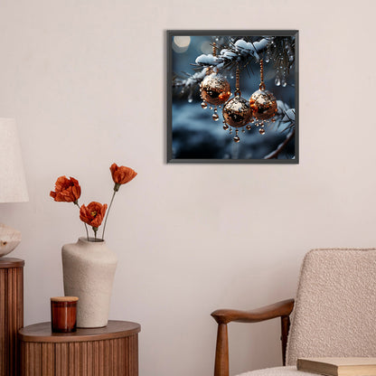 Winter Snow Scene - Full Round Drill Diamond Painting 30*30CM