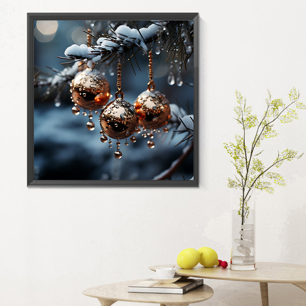 Winter Snow Scene - Full Round Drill Diamond Painting 30*30CM