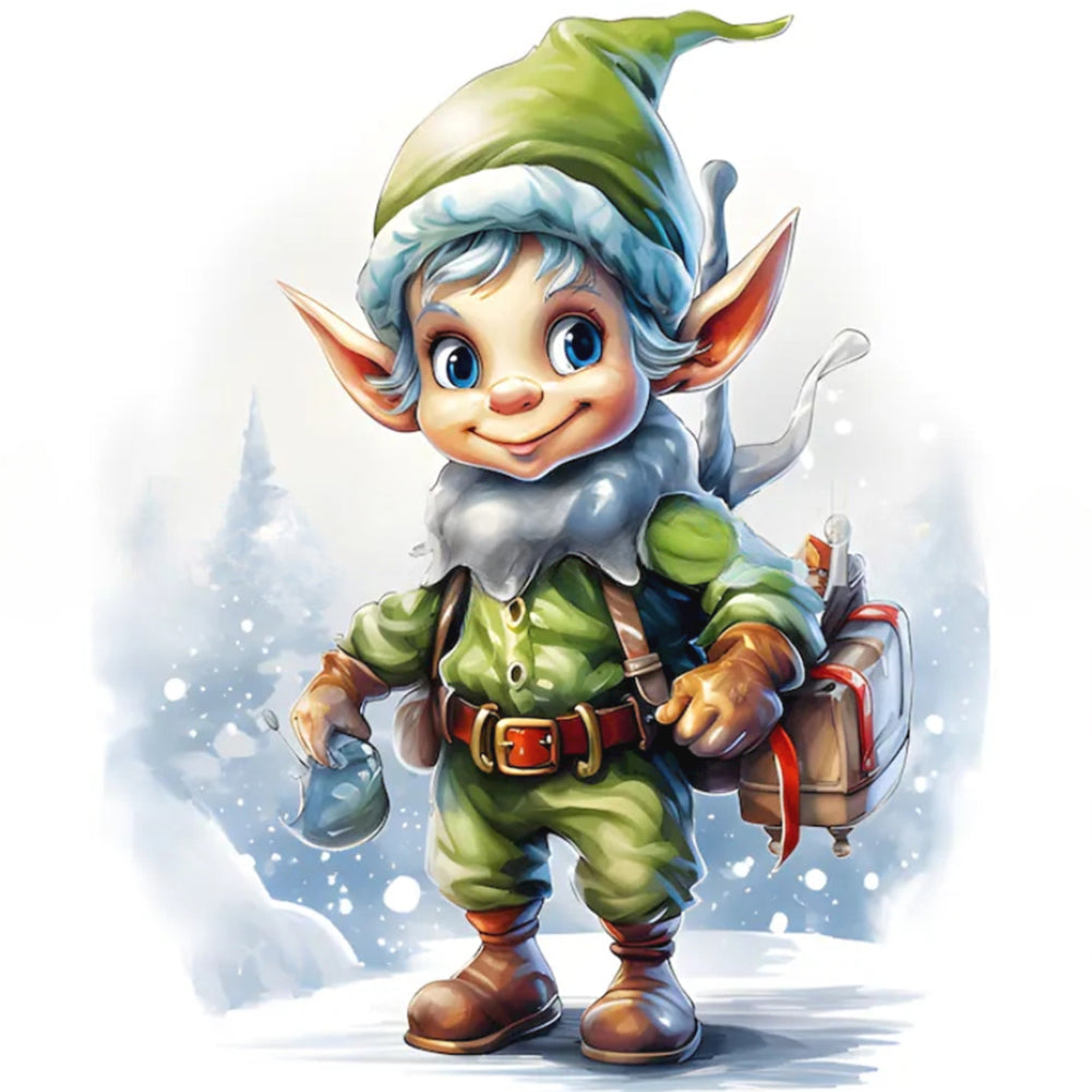 Christmas Elf - Full Round Drill Diamond Painting 30*30CM