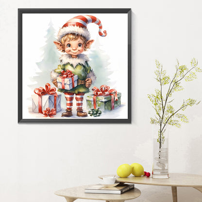 Christmas Elf - Full Round Drill Diamond Painting 30*30CM