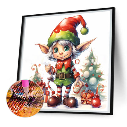 Christmas Elf - Full Round Drill Diamond Painting 30*30CM